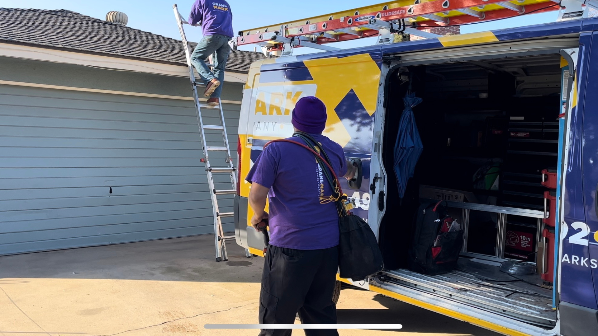 Grandmark Service Company HVAC and roofing crew, Central California